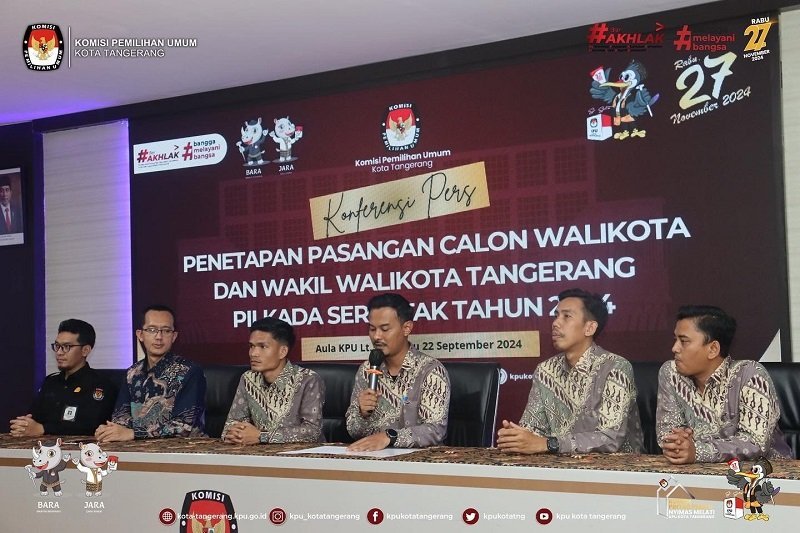 KPU Kota Tangerang Tetapkan Tiga Pasangan Calon Pada Pilkada